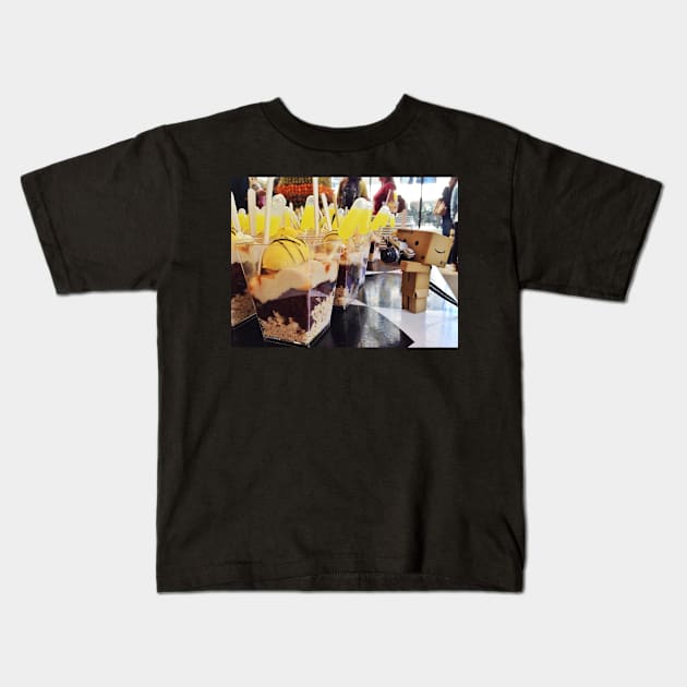 Danbo Takes Photos of His Food Kids T-Shirt by krepsher